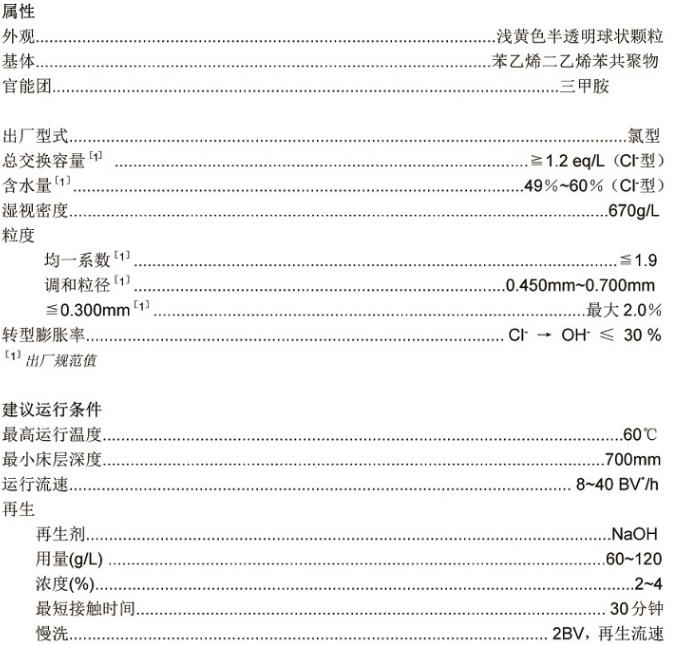 工業(yè)級強堿陰離子樹(shù)脂 工業(yè)級強堿陰離子樹(shù)脂